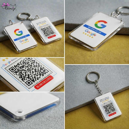 Google QR NFC Keychain