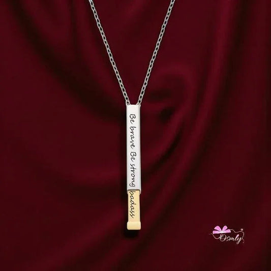 Personalized Hidden Bar Pendant - OSMLY