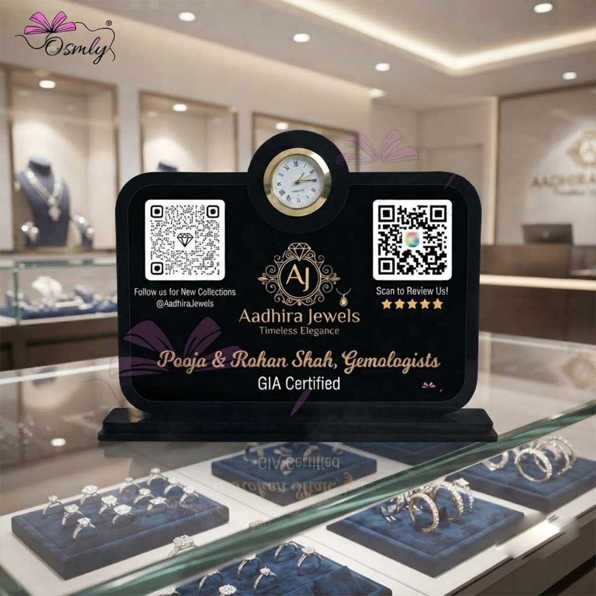 Jewelry Store QR Stand-QR Code Stand-BusienssJi-BusienssJi