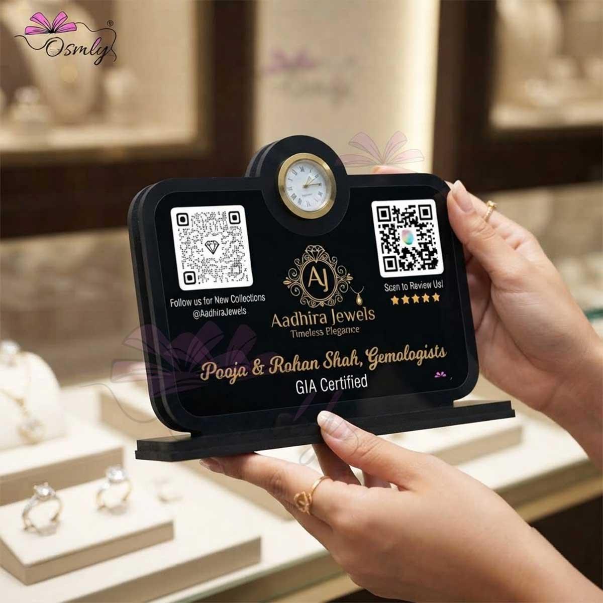 Jewelry Store QR Stand-QR Code Stand-BusienssJi-BusienssJi