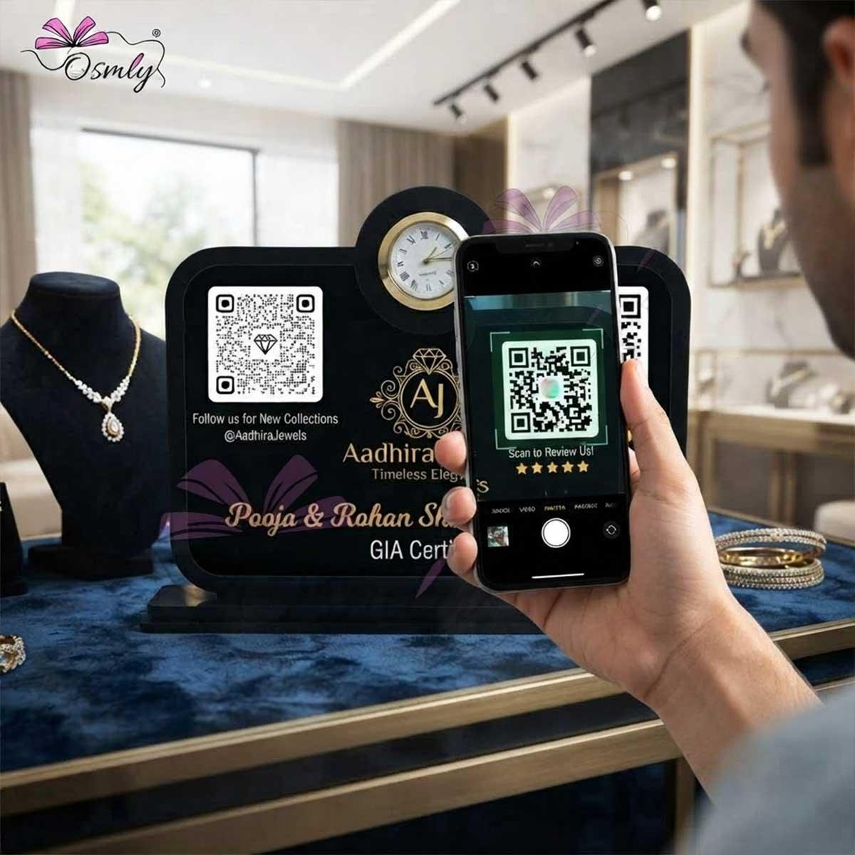Jewelry Store QR Stand-QR Code Stand-BusienssJi-BusienssJi