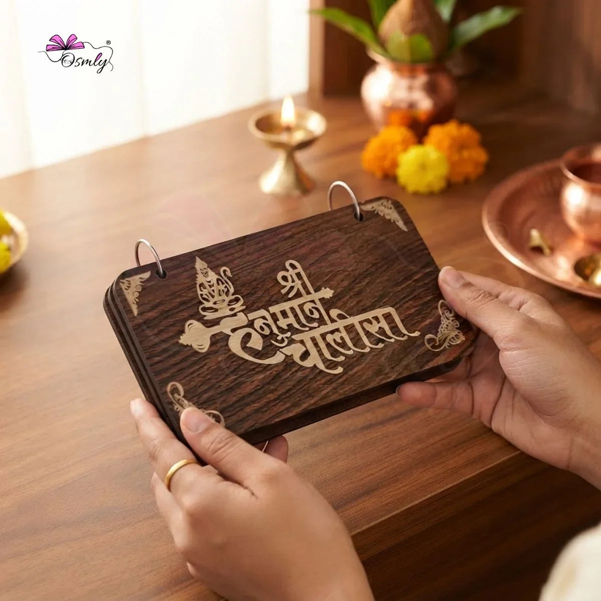 Wooden Hanuman Chalisa-Religious Gifts-BusienssJi-BusienssJi