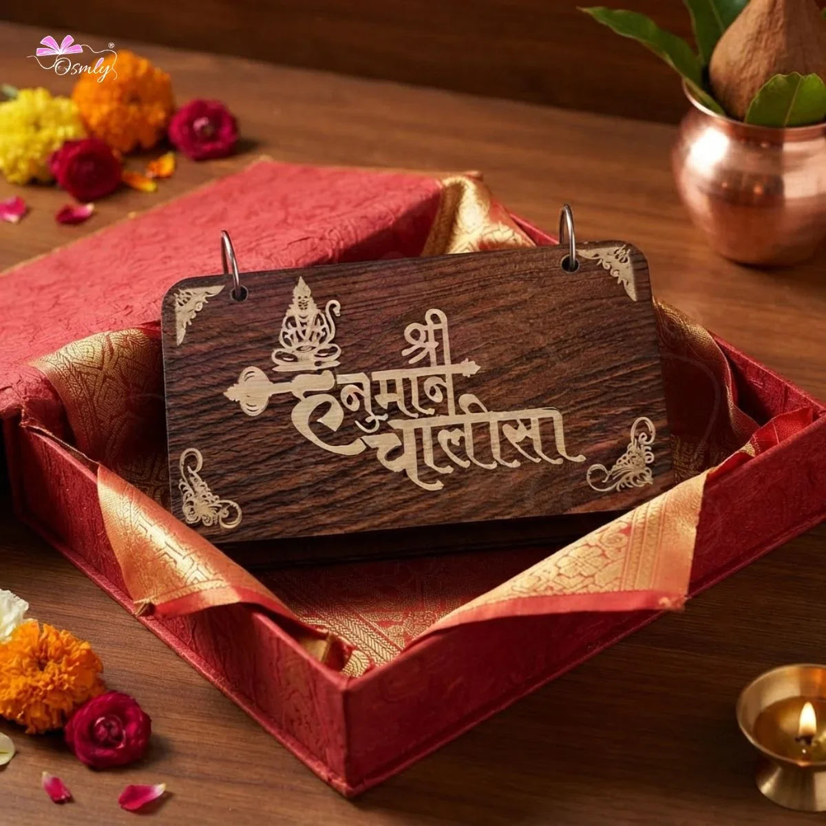 Wooden Hanuman Chalisa-Religious Gifts-BusienssJi-BusienssJi