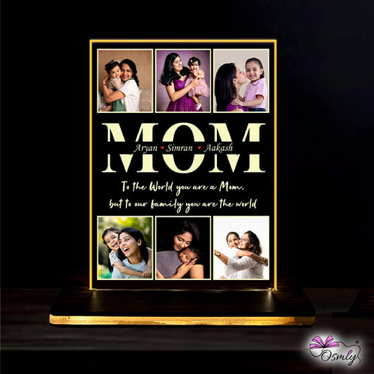 Mom Acrylic LED Lamp - Premium UV Printed Lamp from OSMLY - Just Rs. 499! Shop now at BusienssJi