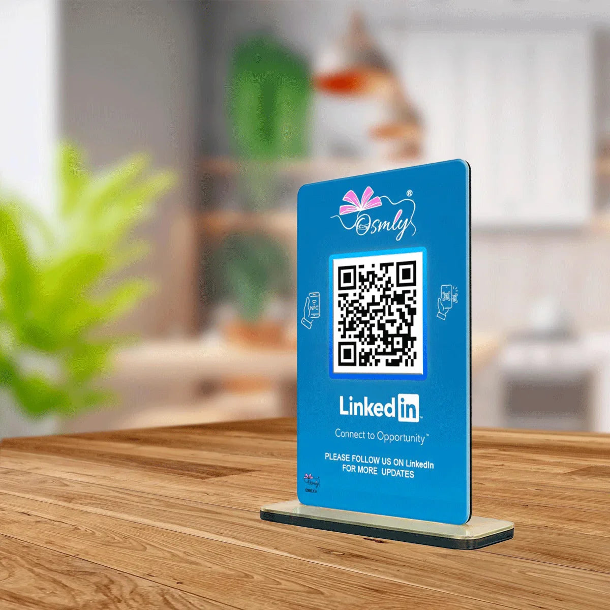 NFC-Enabled-LinkedIn-QR-Stand-2 - OSMLY