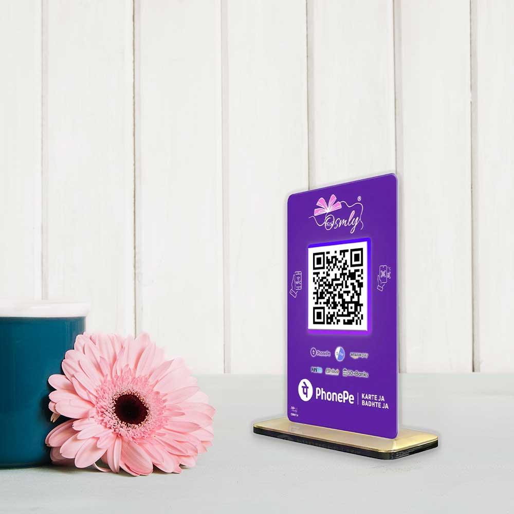 NFC-Enabled-PhonePe-QR-Stand-for-store - OSMLY