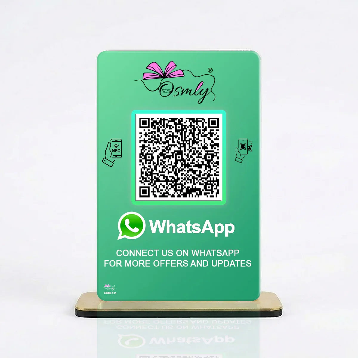 NFC-enabledWhatsAppQRstands - OSMLY