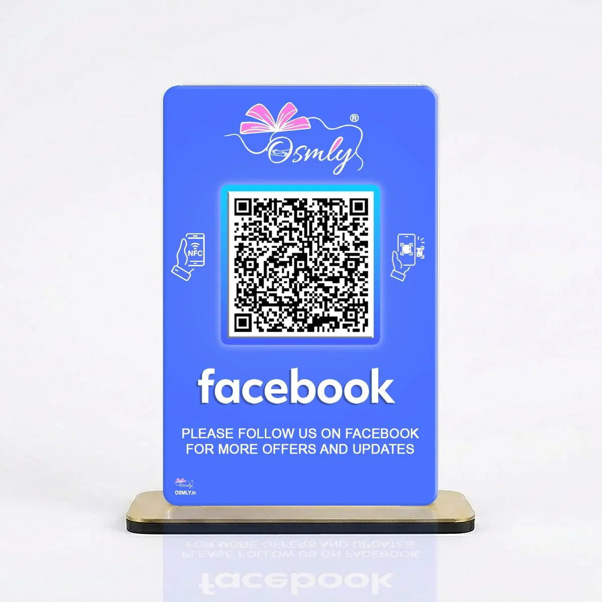 NFCEnabledFacebookQRStand - OSMLY