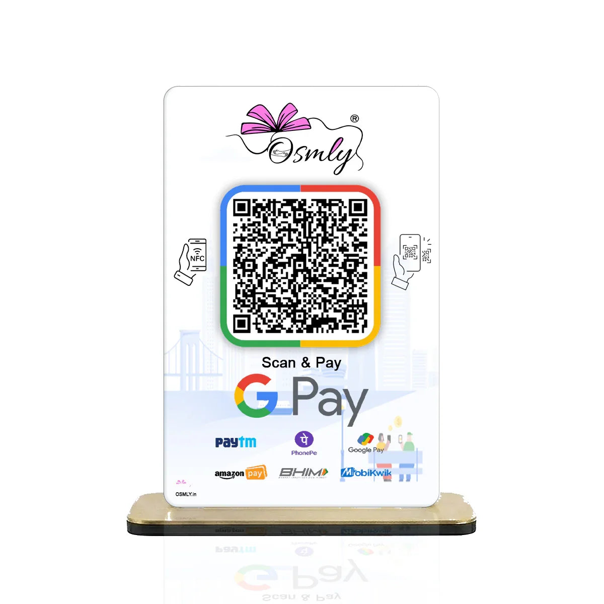 NFCEnabledGpayQRStands - OSMLY