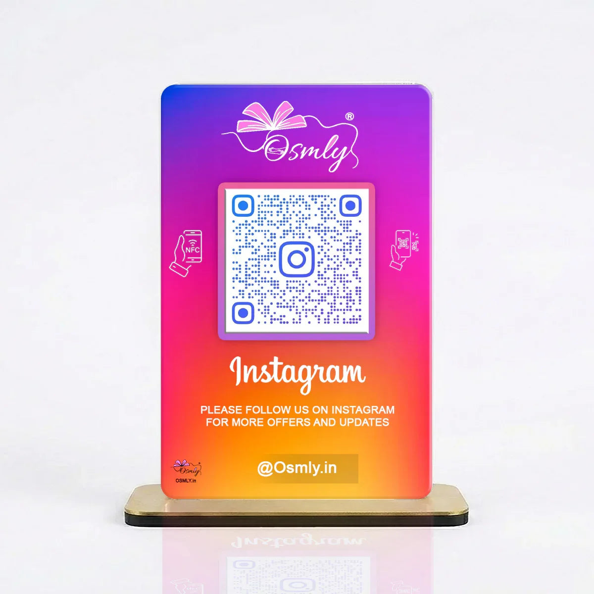 NFCEnabledInstagramQRStand - OSMLY