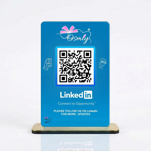 NFC Enabled LinkedIn QR Stand-QR Code Stand-BusienssJi-BusinessJi