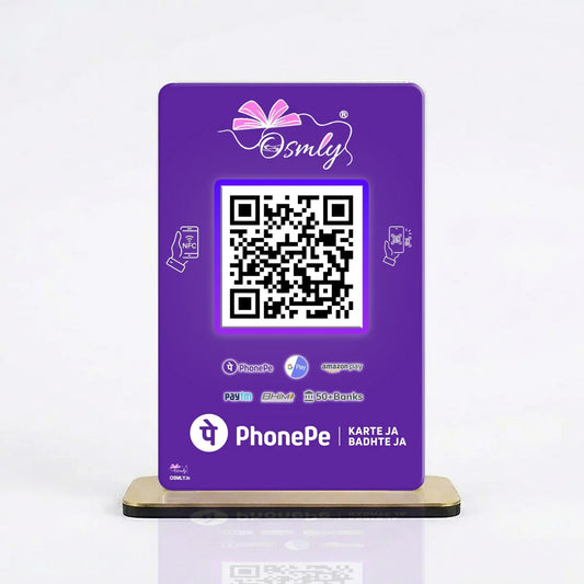 NFC Enabled PhonePe QR Stand-QR Code Stand-BusienssJi-BusinessJi