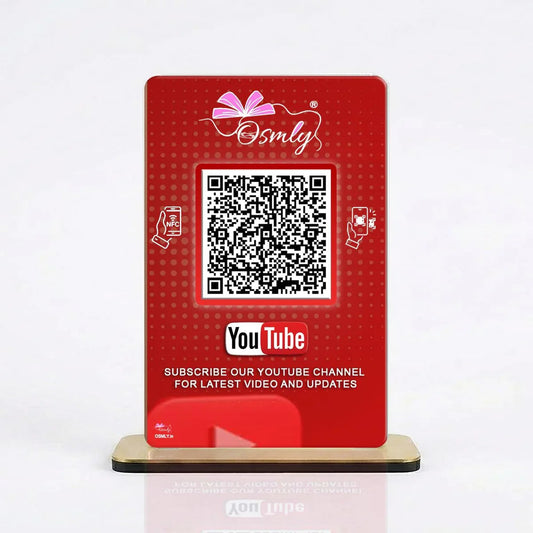 NFC Enabled YouTube QR Stand-QR Code Stand-BusienssJi-BusinessJi