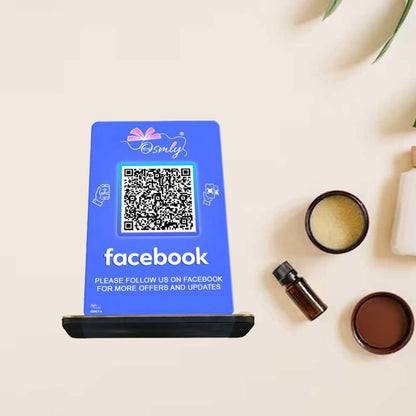 NFC_Enabled_Facebook_QR_Stand_acrylic_uv_print - OSMLY