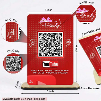 NFC_Enabled_YouTube_QR_Stand_detals - OSMLY
