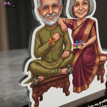 Old Sibling Rakhi Caricature-Rakhi-BusienssJi-BusienssJi