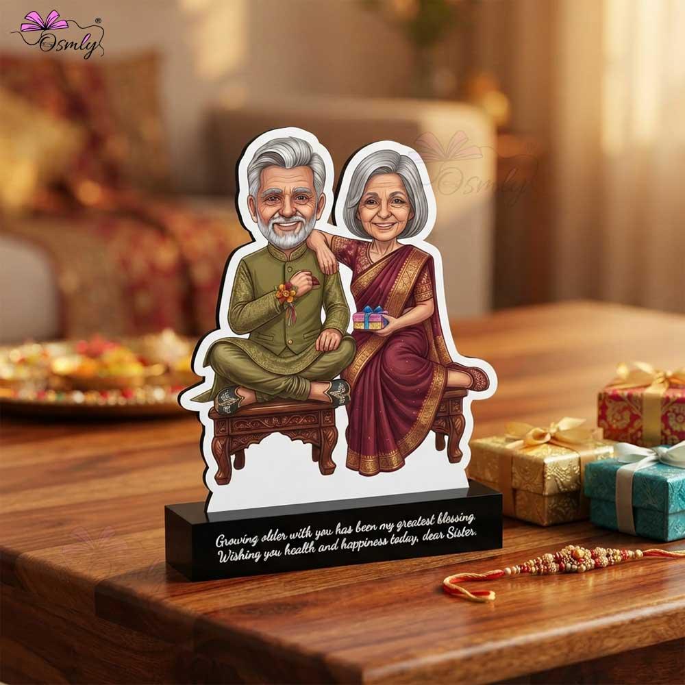 Old Sibling Rakhi Caricature-Rakhi-BusienssJi-BusienssJi
