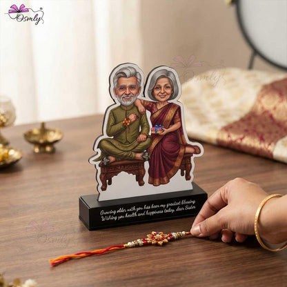 Old Sibling Rakhi Caricature-Rakhi-BusienssJi-BusienssJi