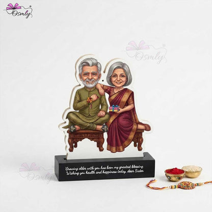 Old Sibling Rakhi Caricature-Rakhi-BusienssJi-BusienssJi