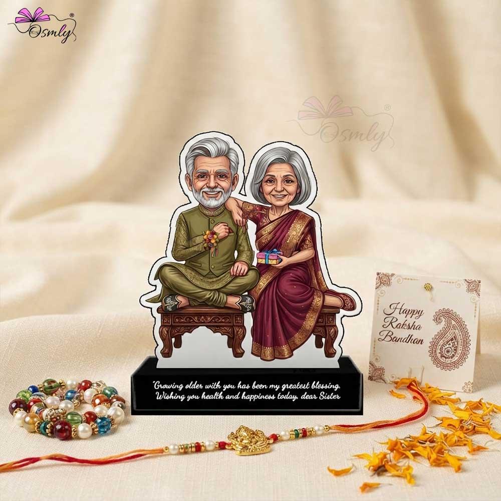Old Sibling Rakhi Caricature-Rakhi-BusienssJi-BusienssJi