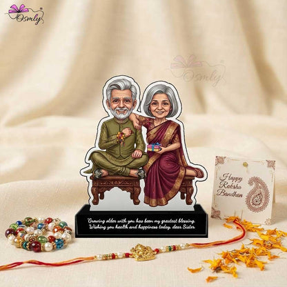 Old Sibling Rakhi Caricature-Rakhi-BusienssJi-BusienssJi