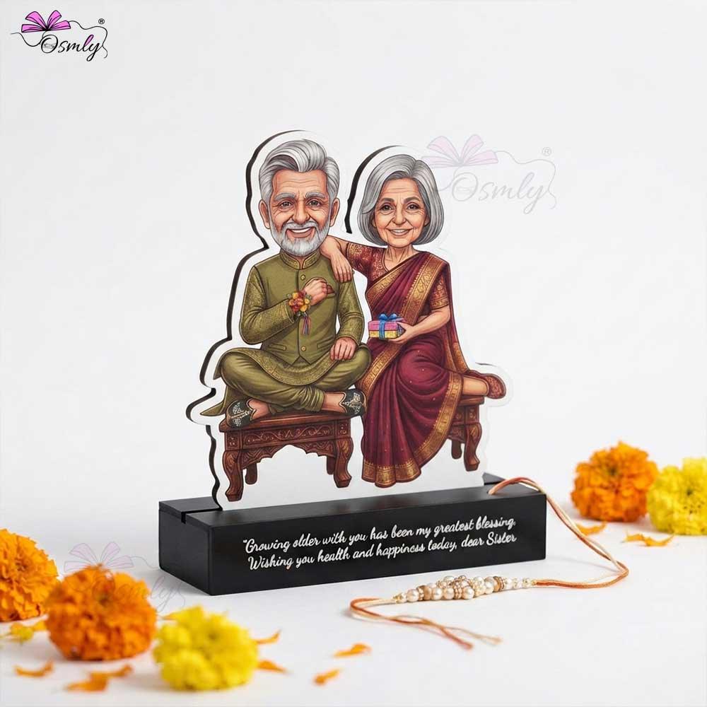 Old Sibling Rakhi Caricature-Rakhi-BusienssJi-BusienssJi