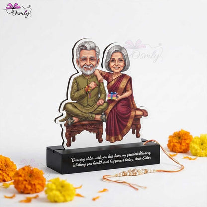 Old Sibling Rakhi Caricature-Rakhi-BusienssJi-BusienssJi