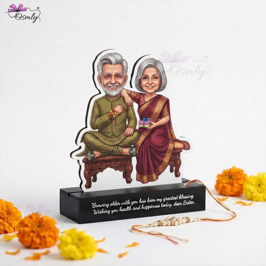 Old Sibling Rakhi Caricature-Rakhi-BusienssJi-BusienssJi