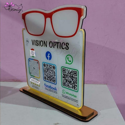 Optical Store QR Stand