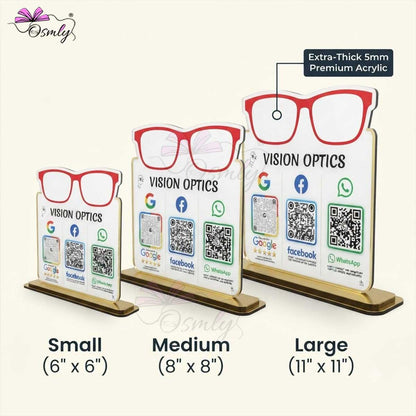 Optical Store QR Stand