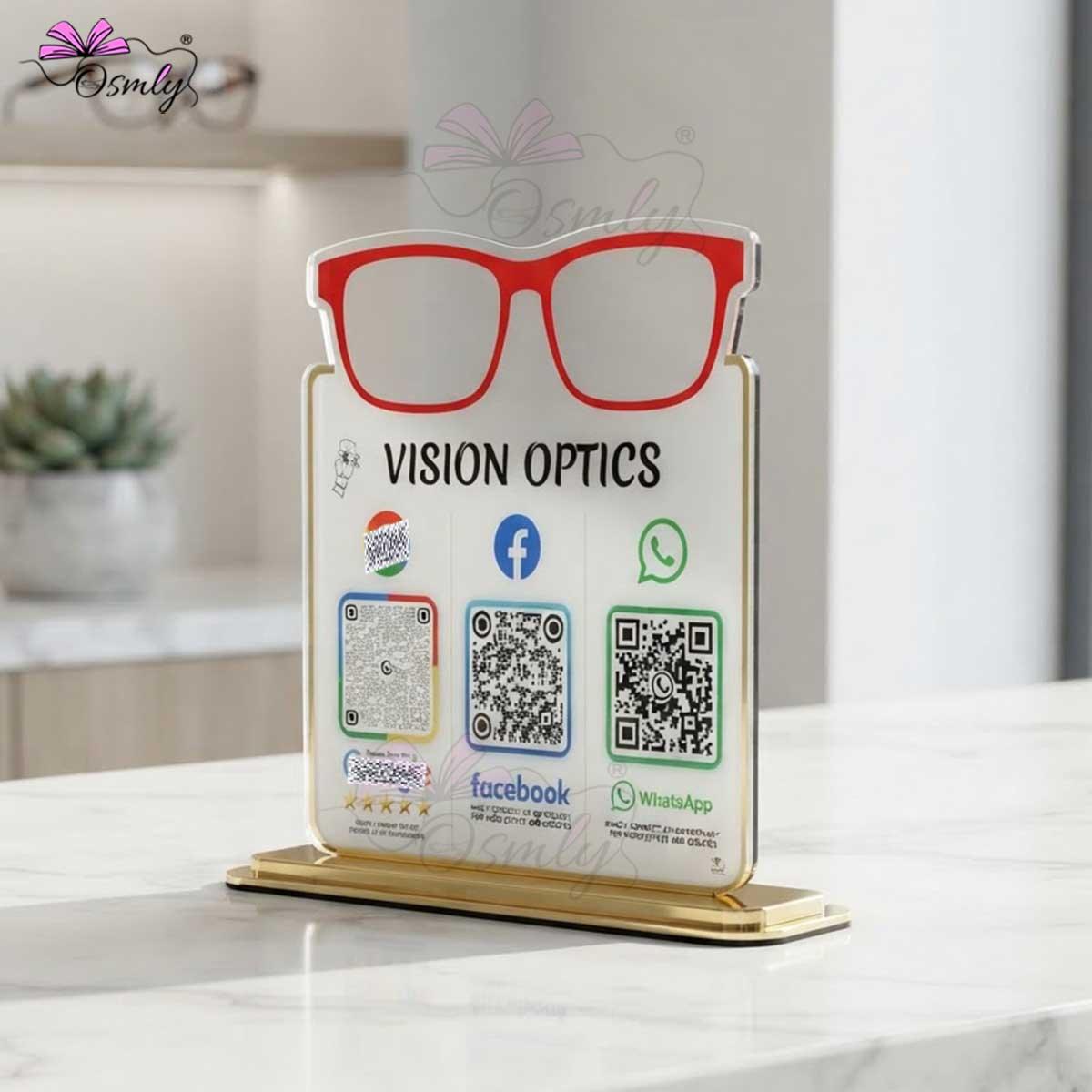 Optical Store QR Stand