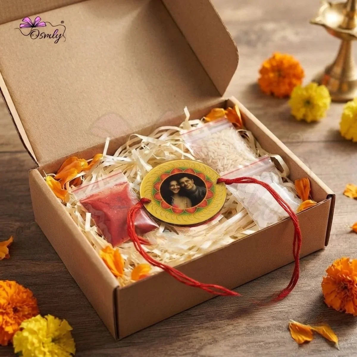 Personalized Acrylic Rakhi Kit-Rakhi-BusienssJi-BusienssJi