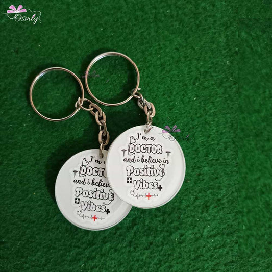 OSMLY Positive Vibes Doctor's Keychain from OSMLY Keychains