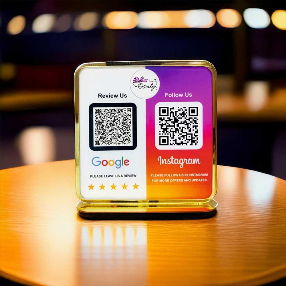 Google Instagram Review QR Stand - OSMLY