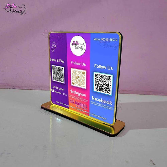 PhonePe Facebook Instagram QR Stand - OSMLY