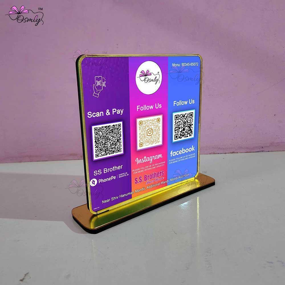 PhonePe Facebook Instagram QR Stand - OSMLY