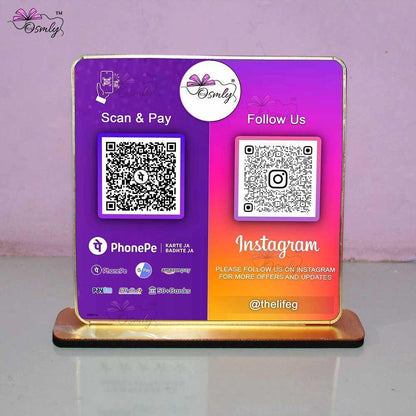 PhonePe Instagram QR Stand-QR Code Stand-BusienssJi-BusinessJi