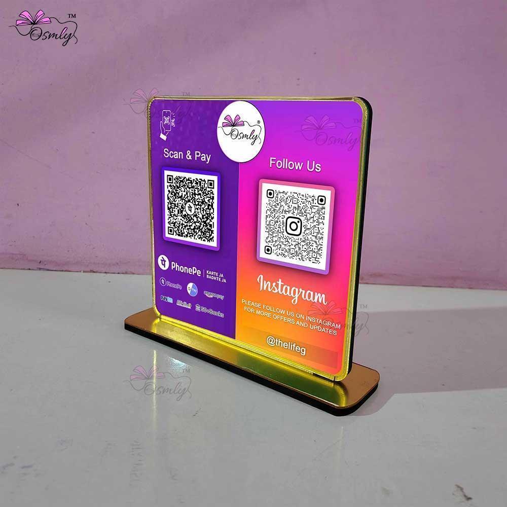 PhonePe Instagram QR Stand-QR Code Stand-BusienssJi-BusinessJi