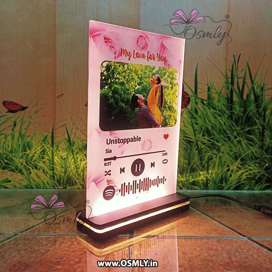 Rose Theme Spotify QR LED Plaque - Premium Spotify QR Plauqe from OSMLY - Just Rs. 499! Shop now at BusienssJi