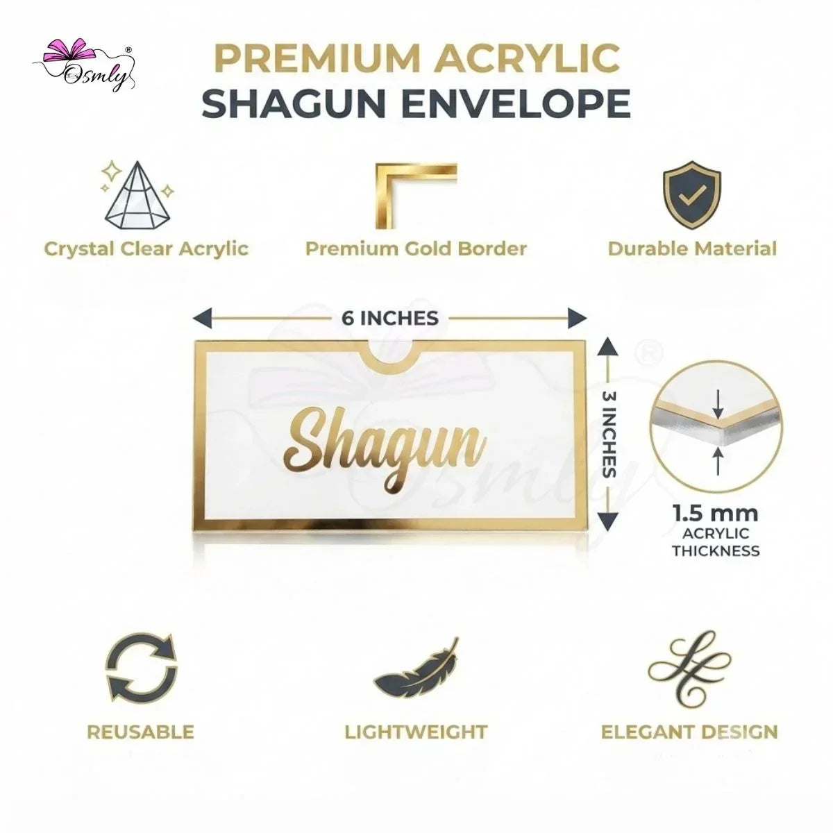 Acrylic Shagun Envelope-envelope-BusienssJi-BusienssJi