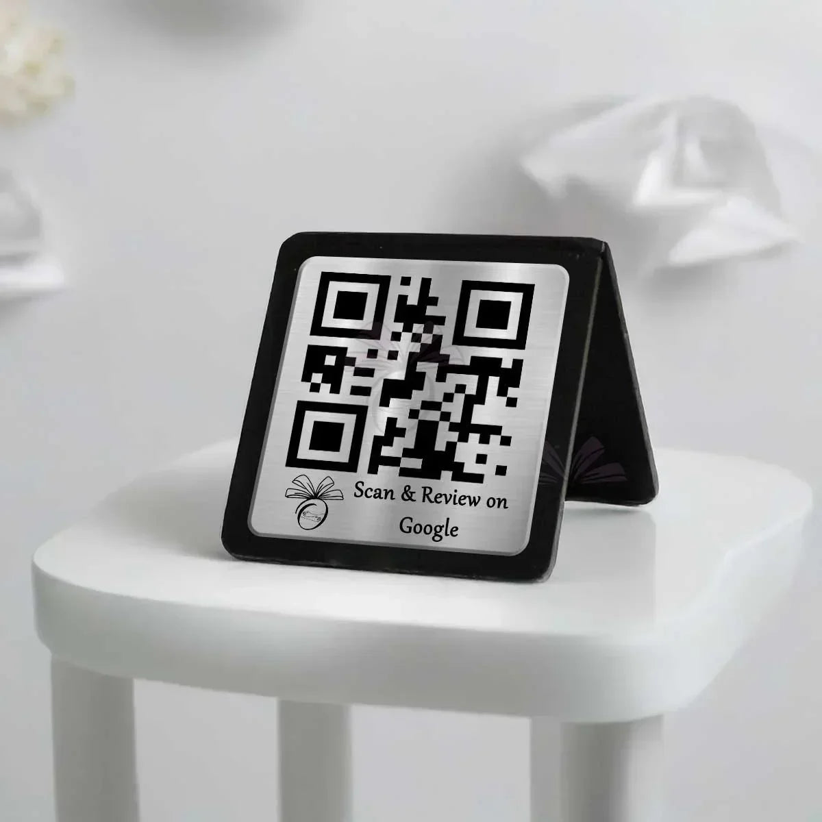 Silver Acrylic Single QR Stand - OSMLY