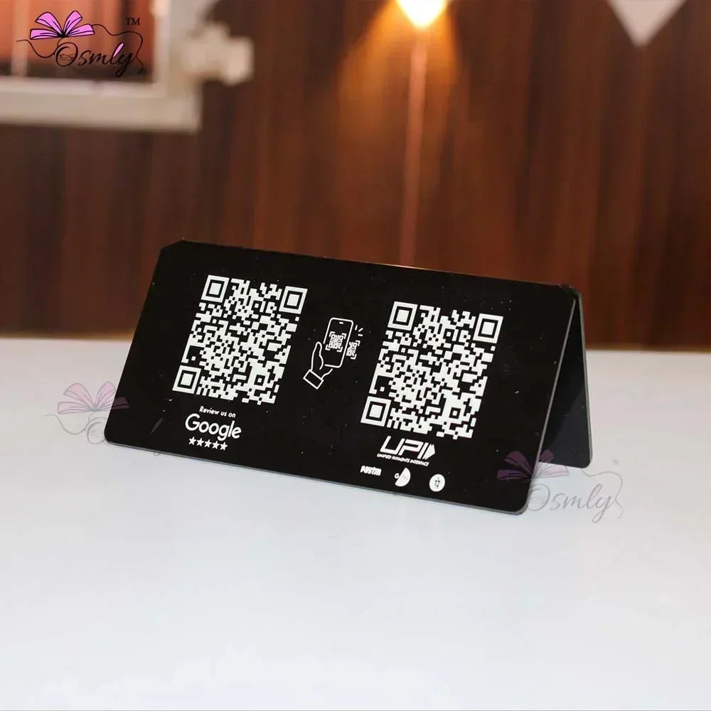 Black Acrylic Mini QR Stand - OSMLY