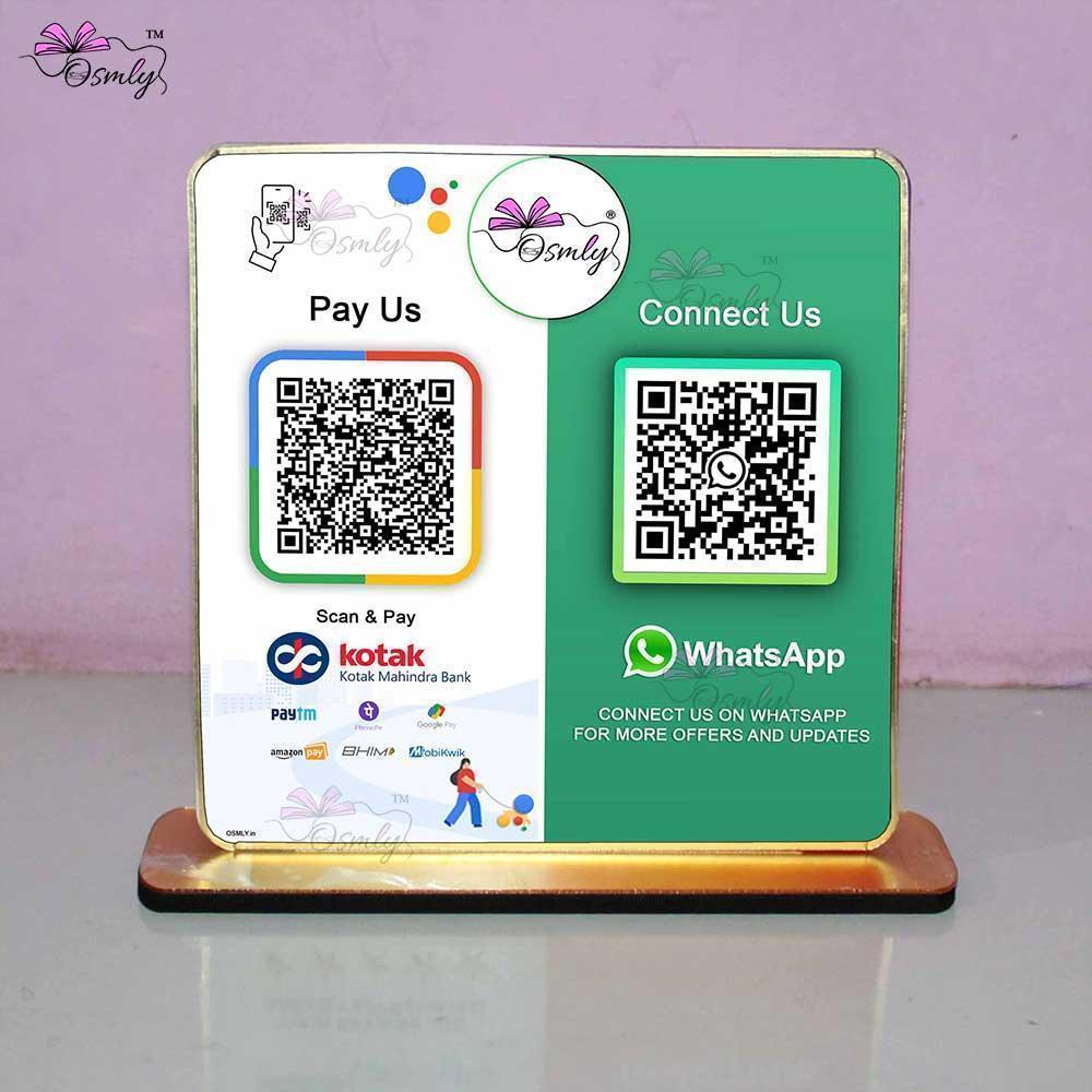 UPI Whatsapp QR Stand-QR Code Stand-BusienssJi-BusinessJi