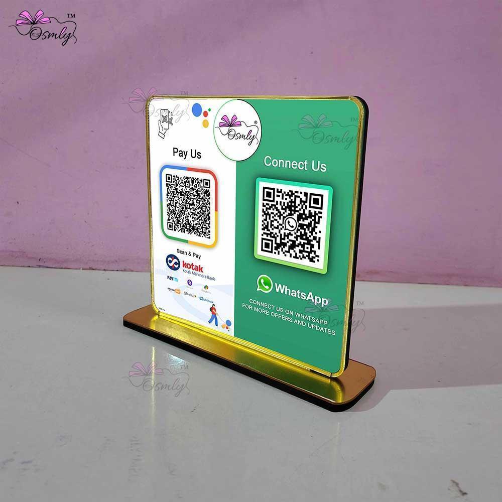 UPI Whatsapp QR Stand-QR Code Stand-BusienssJi-BusinessJi