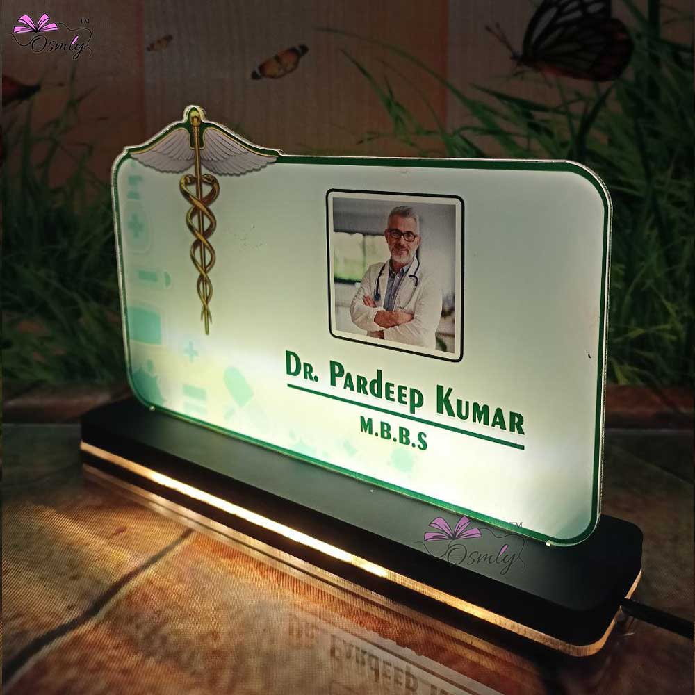 Customized Photo Print Doctor Name Plate - Premium Name Plate from OSMLY - Just Rs. 689! Shop now at BusienssJi