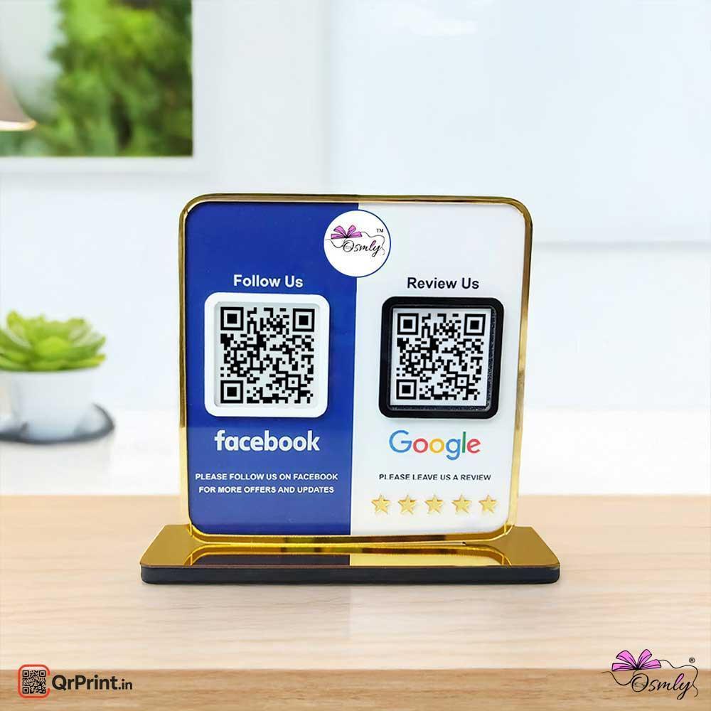 Facebook Google QR Review Stand - OSMLY