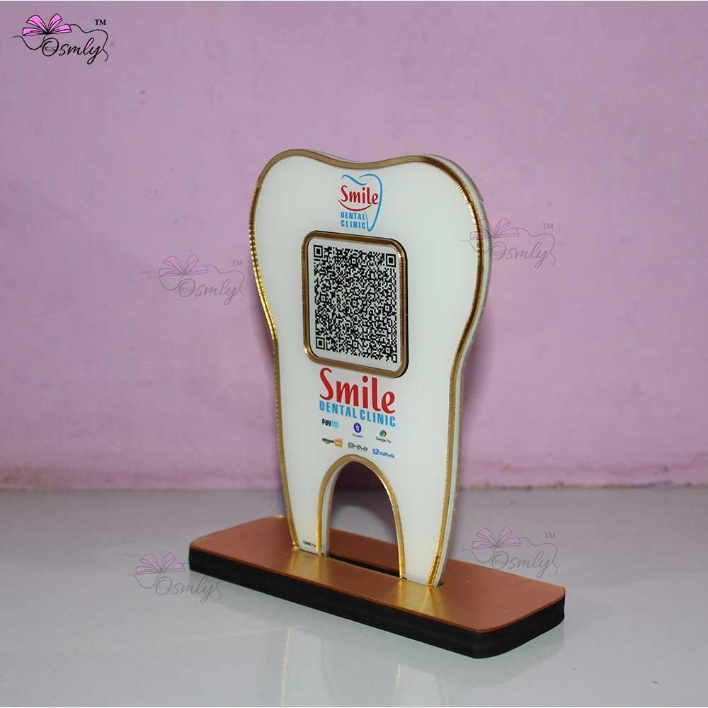 Tooth Shape UPI QR Stand - OSMLY