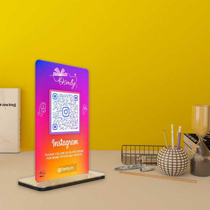 acrylic_printed_NFC_Enabled_Instagram_QR_Stand - OSMLY