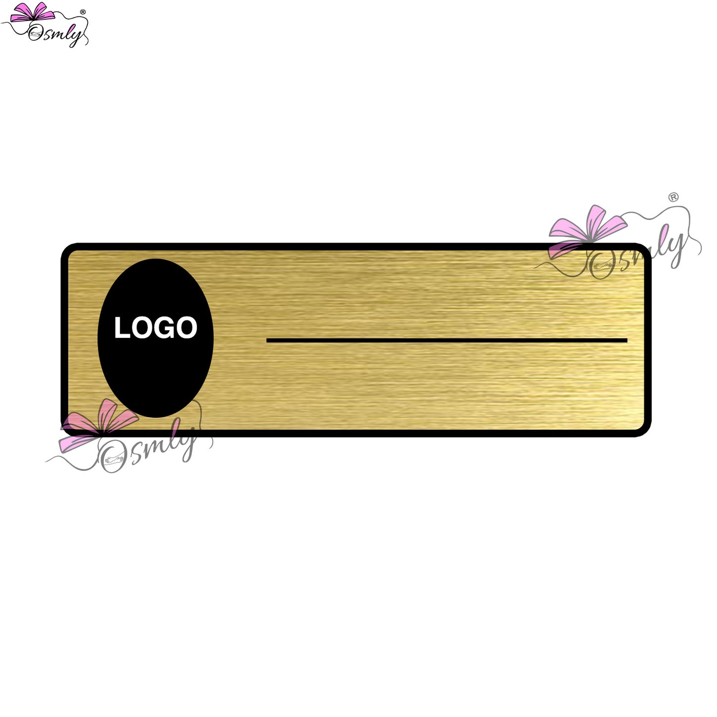 Gold Acrylic Hair Stylist Name Plate