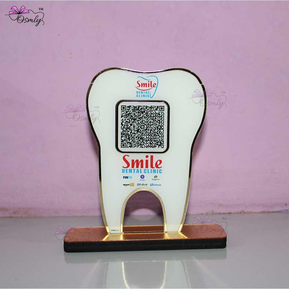 Tooth Shape UPI QR Stand - OSMLY